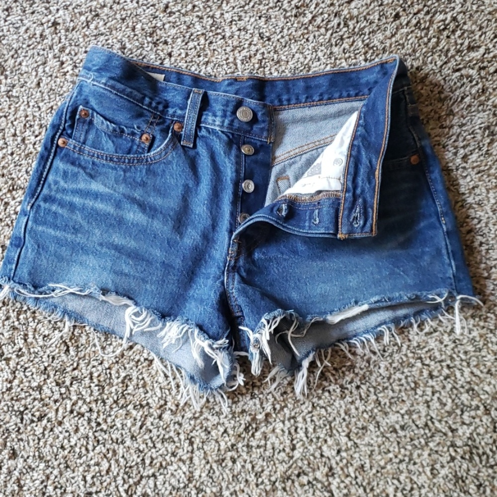 Levi 501 denim cutoff shorts